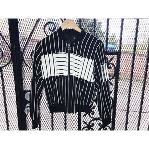 Stripped bomber jacket